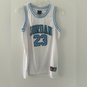 Jordan White and Blue Athletic Jersey
